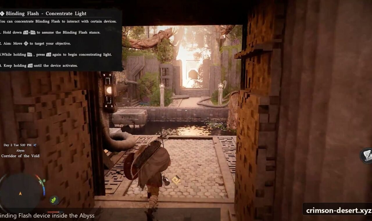 Crimson Desert gameplay screenshot for an English guide on crimson-desert.xyz.