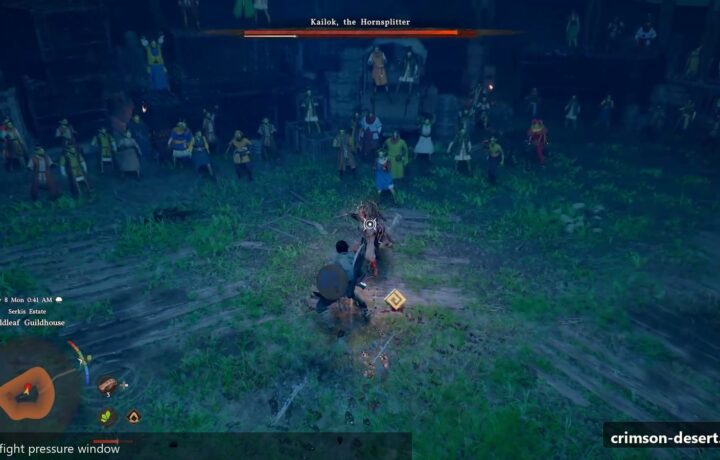Crimson Desert gameplay screenshot for an English guide on crimson-desert.xyz.