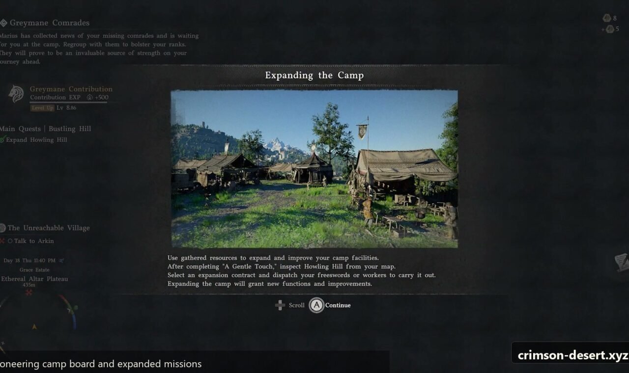 Crimson Desert gameplay screenshot for an English guide on crimson-desert.xyz.