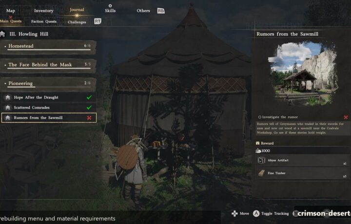 Crimson Desert gameplay screenshot for an English guide on crimson-desert.xyz.