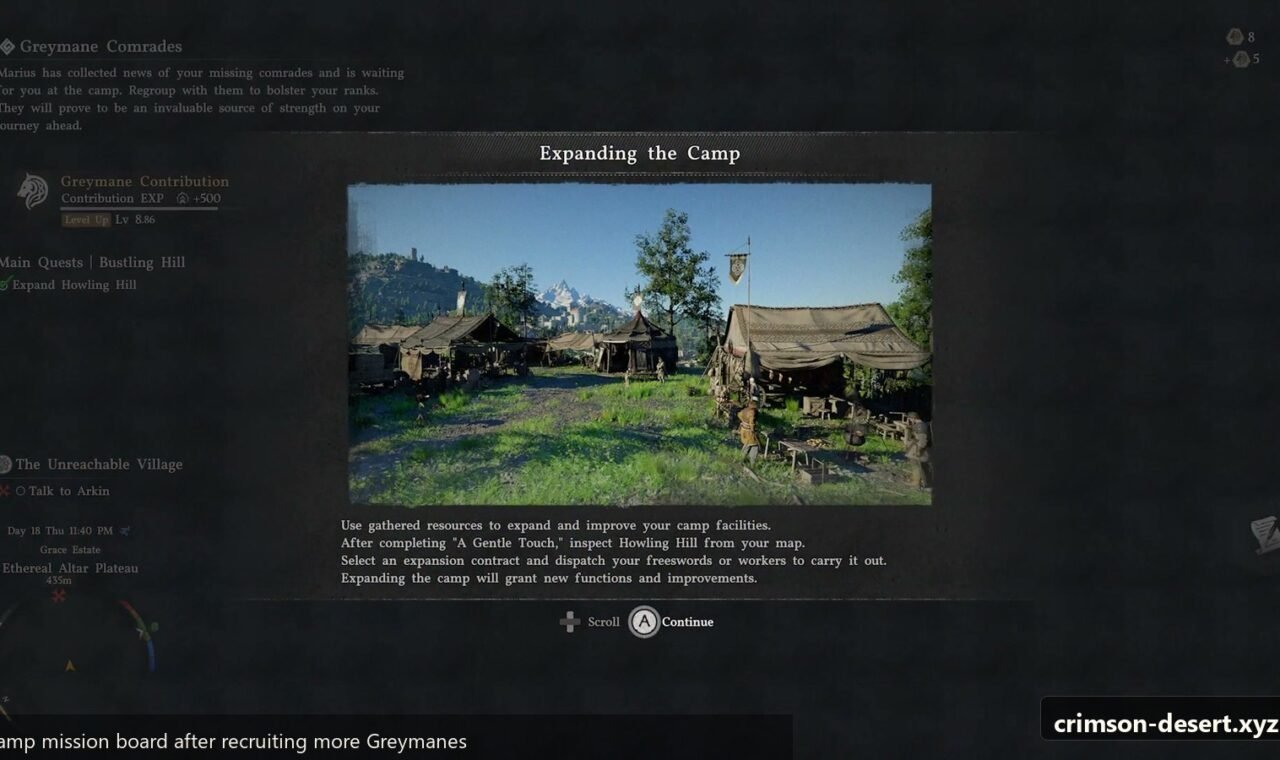 Crimson Desert gameplay screenshot for an English guide on crimson-desert.xyz.