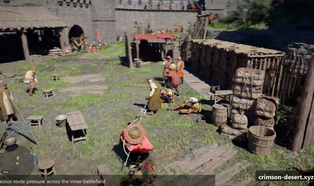 Crimson Desert shielded captain encounters, battlefield spacing, guard breaks, and counters screenshot for Bosses: Shielded Captain Encounter Notes