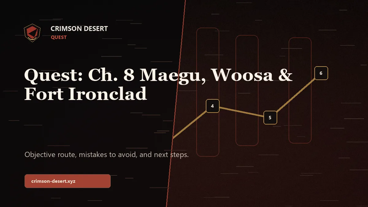 Quest: Ch. 8 Maegu, Woosa & Fort Ironclad - Crimson Desert guide cover