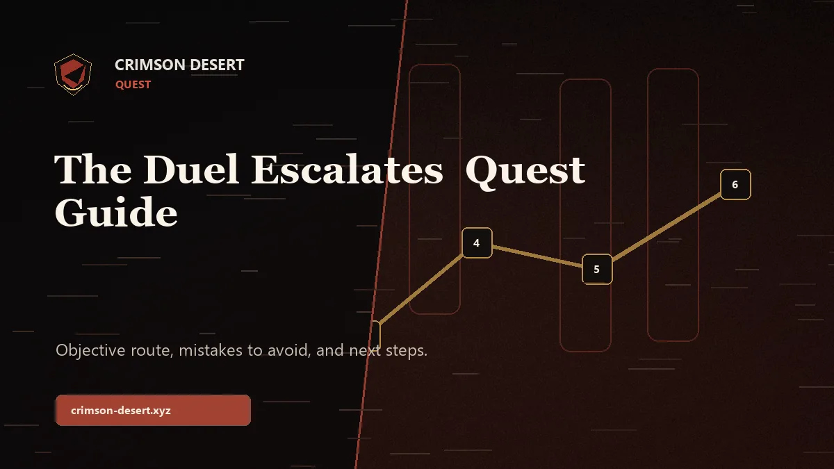 The Duel Escalates Crimson Desert Quest Guide - Crimson Desert guide cover