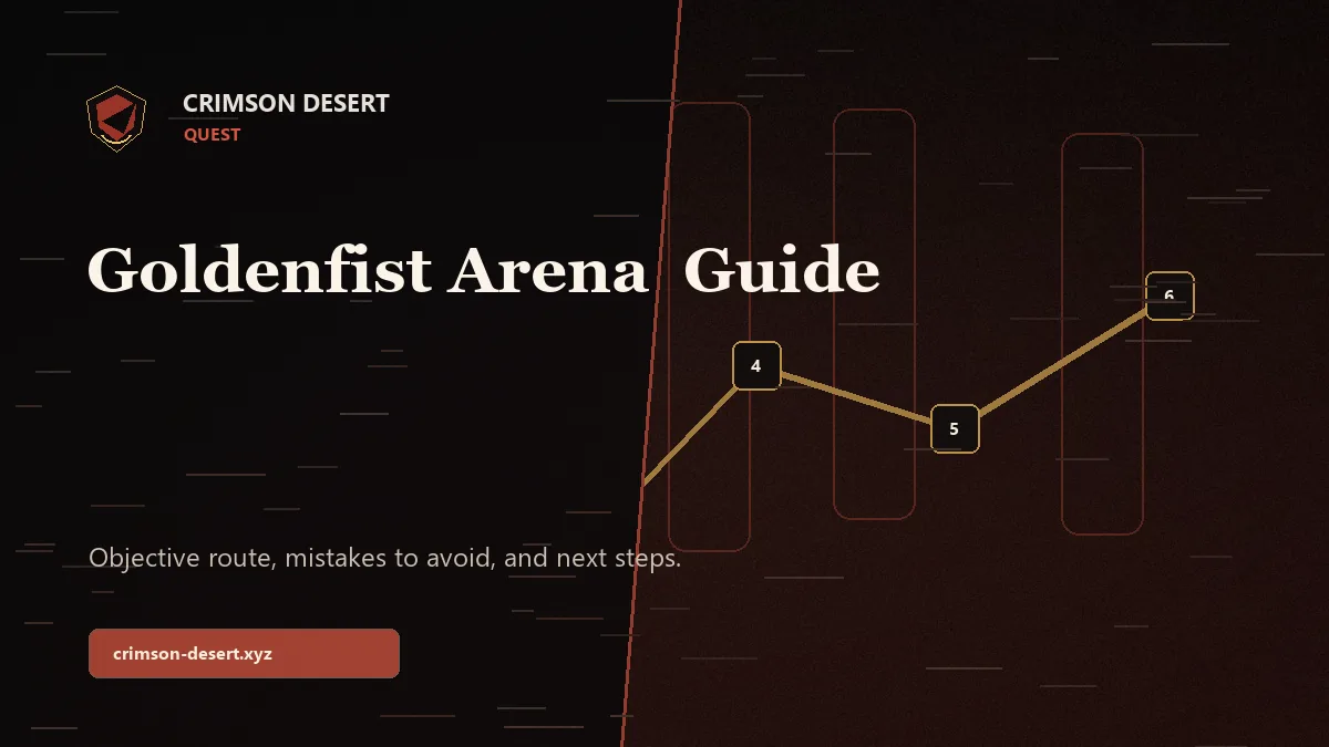 Goldenfist Arena Crimson Desert Guide - Crimson Desert guide cover