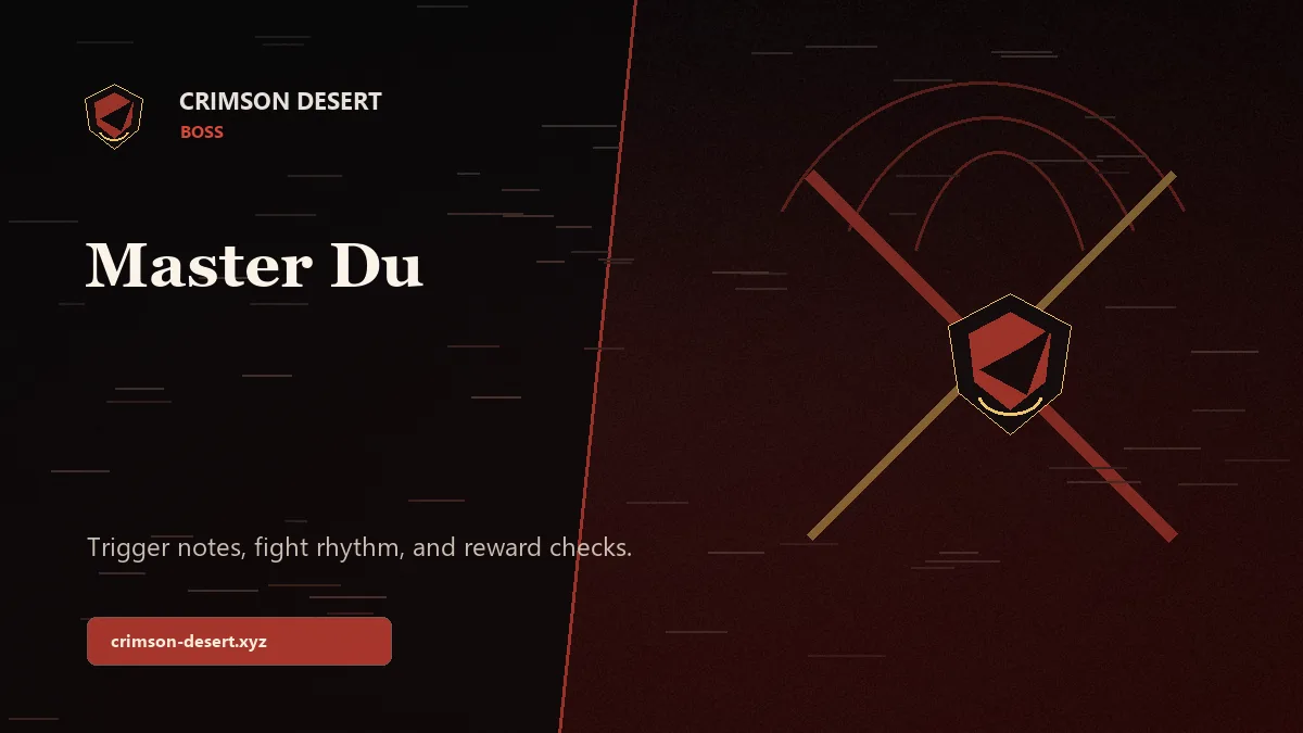 Master Du - Crimson Desert guide cover