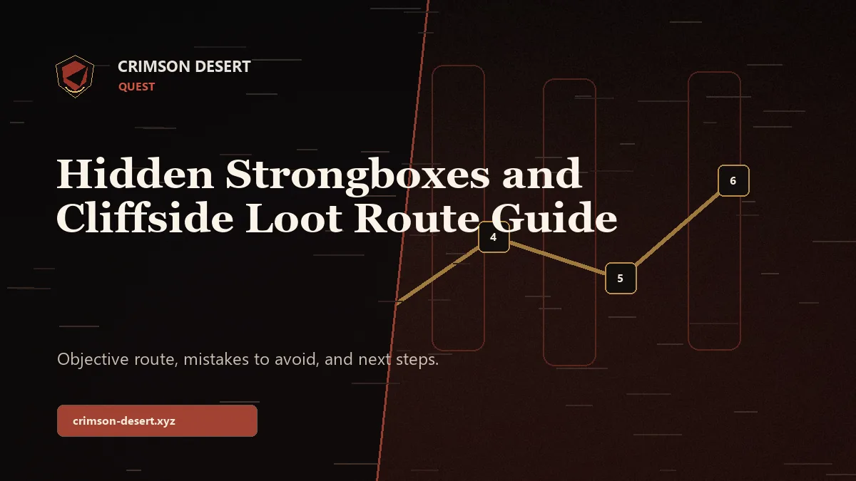 Hidden Strongboxes and Cliffside Loot Route Guide - Crimson Desert guide cover