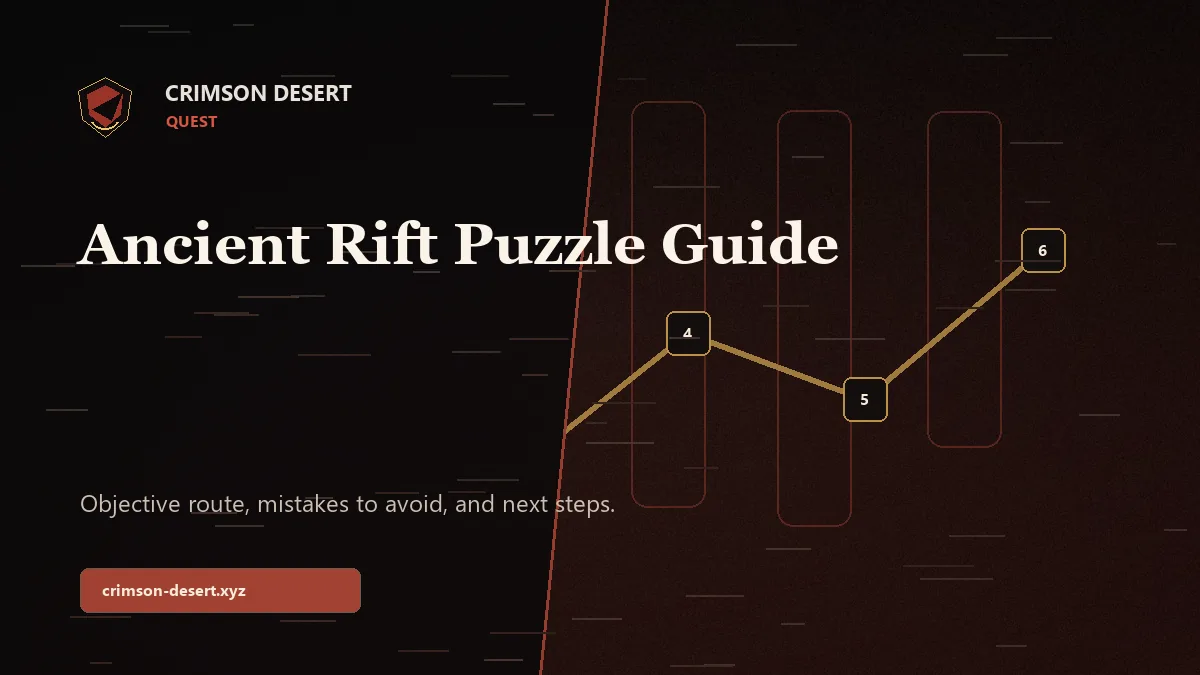 Crimson Desert Ancient Rift Puzzle Guide - Crimson Desert guide cover