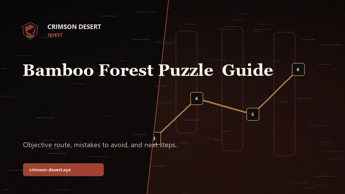 Bamboo Forest Puzzle Crimson Desert Guide - Crimson Desert guide cover