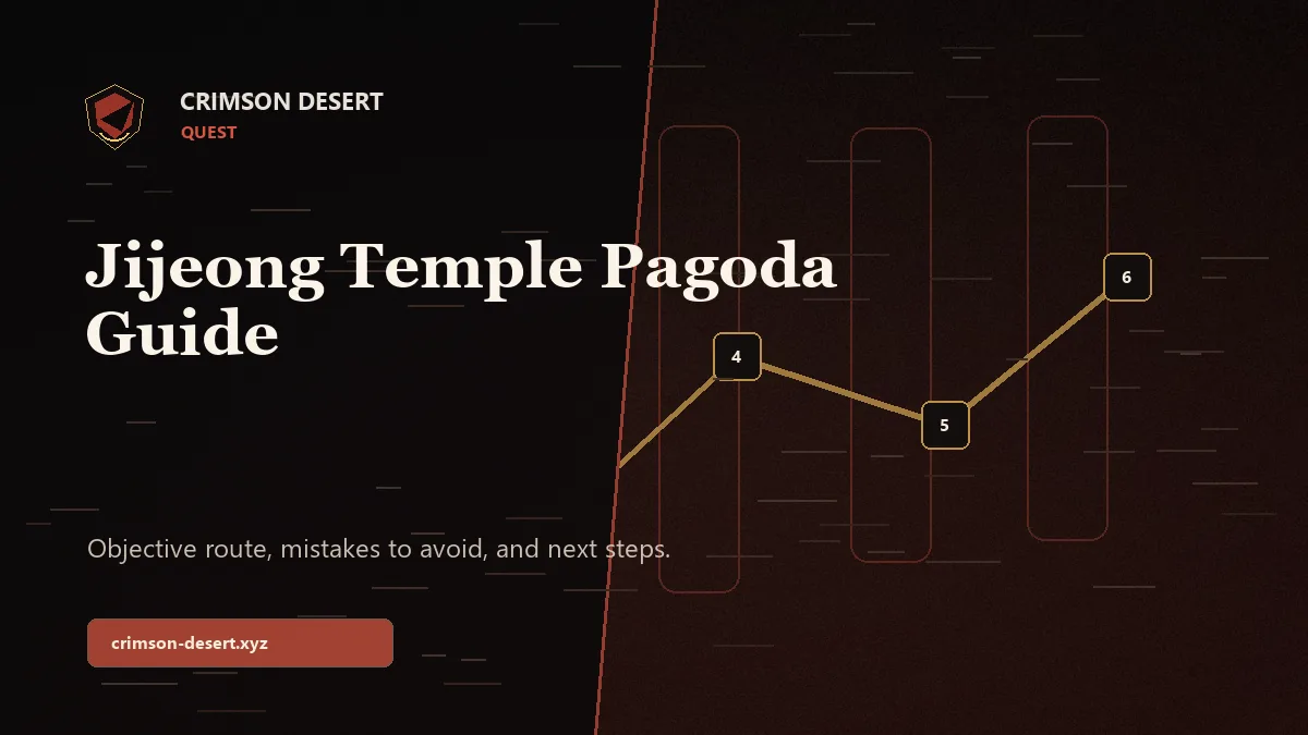 Jijeong Temple Pagoda Crimson Desert Guide - Crimson Desert guide cover