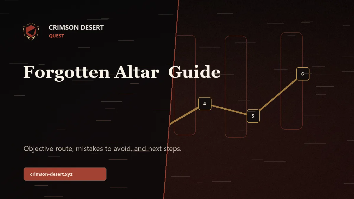 Forgotten Altar Crimson Desert Guide - Crimson Desert guide cover