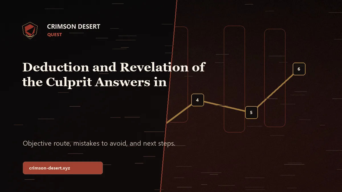 Deduction and Revelation of the Culprit Answers in Crimson Desert - Crimson Desert guide cover