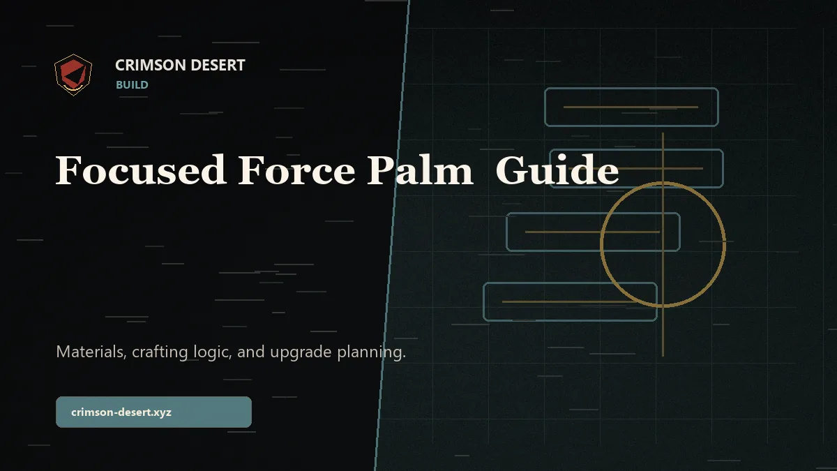 Focused Force Palm Crimson Desert Guide - Crimson Desert guide cover