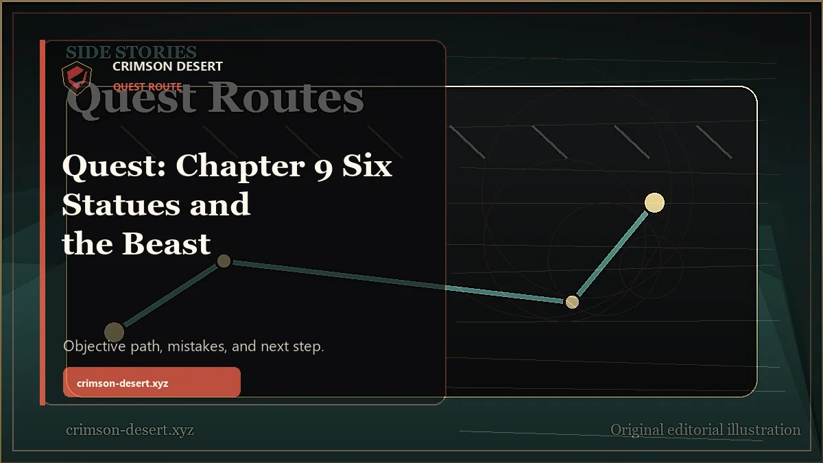 Quest: Chapter 9 Six Statues and the Beast - polished Crimson Desert guide cover