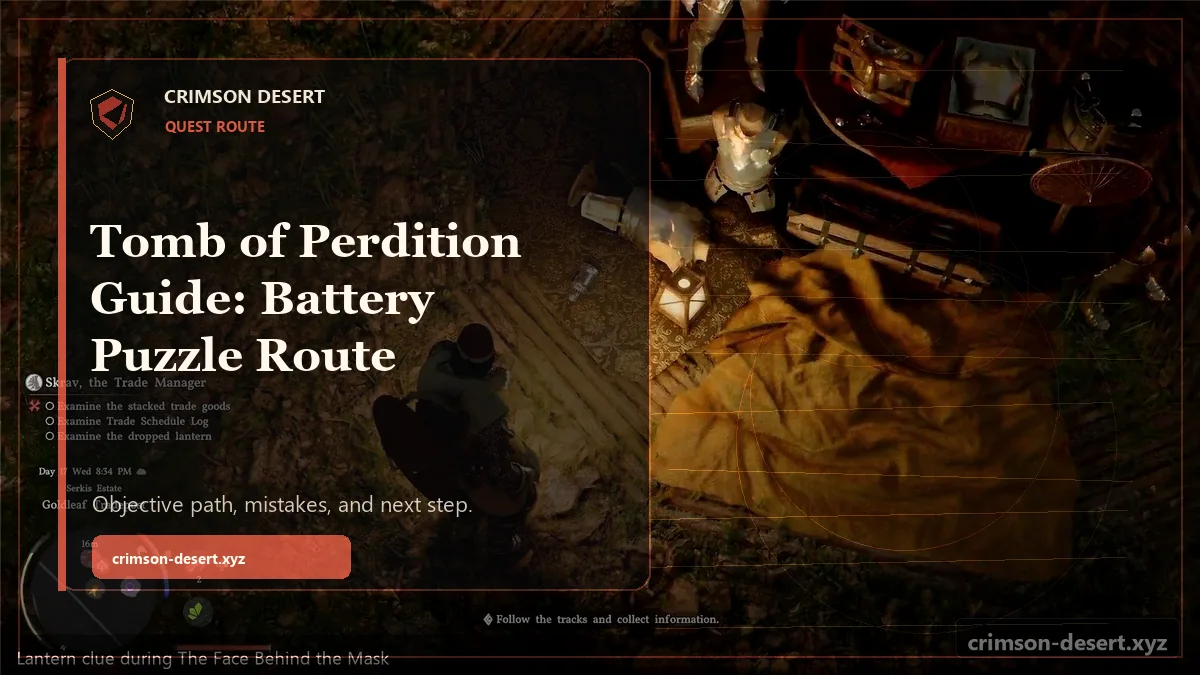 Tomb of Perdition Crimson Desert Guide: Battery Puzzle Route - polished Crimson Desert guide cover