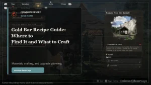 Gold Bar Recipe Crimson Desert Guide: Where to Find It and What to Craft