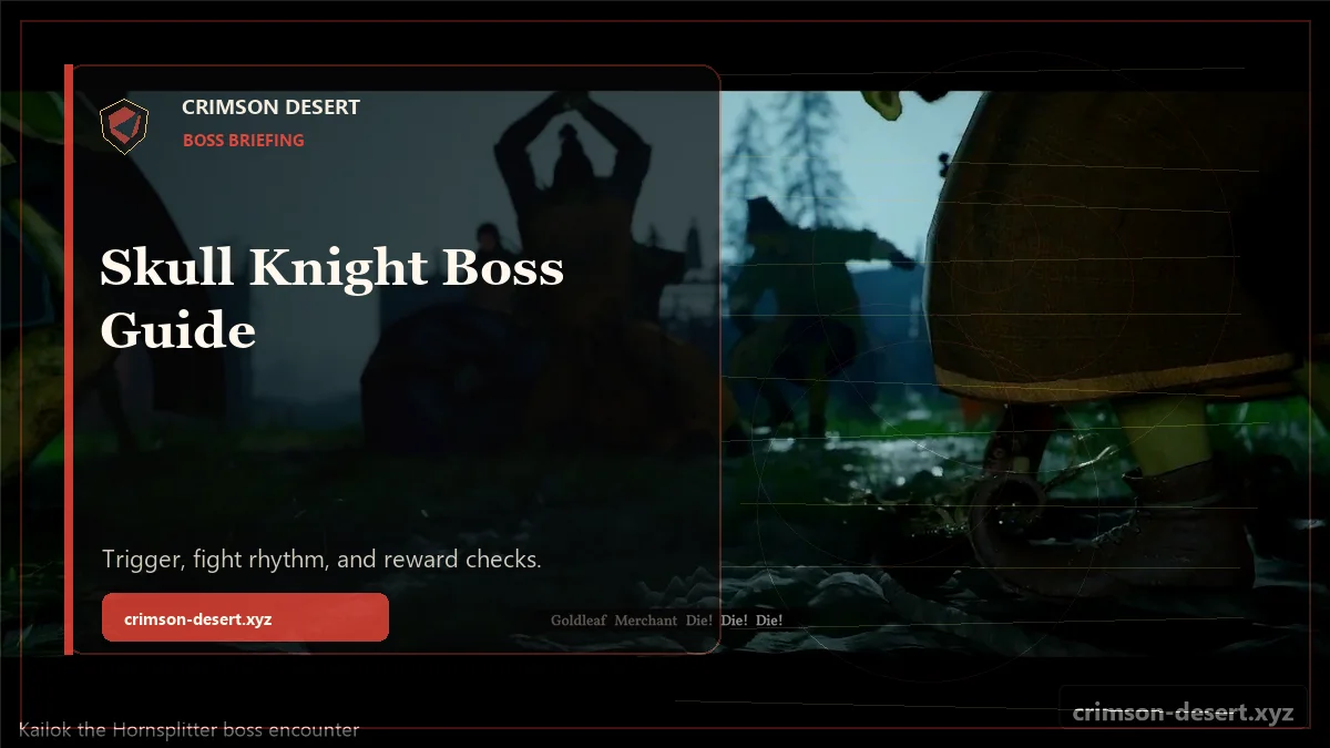 Skull Knight Crimson Desert Boss Guide - polished Crimson Desert guide cover