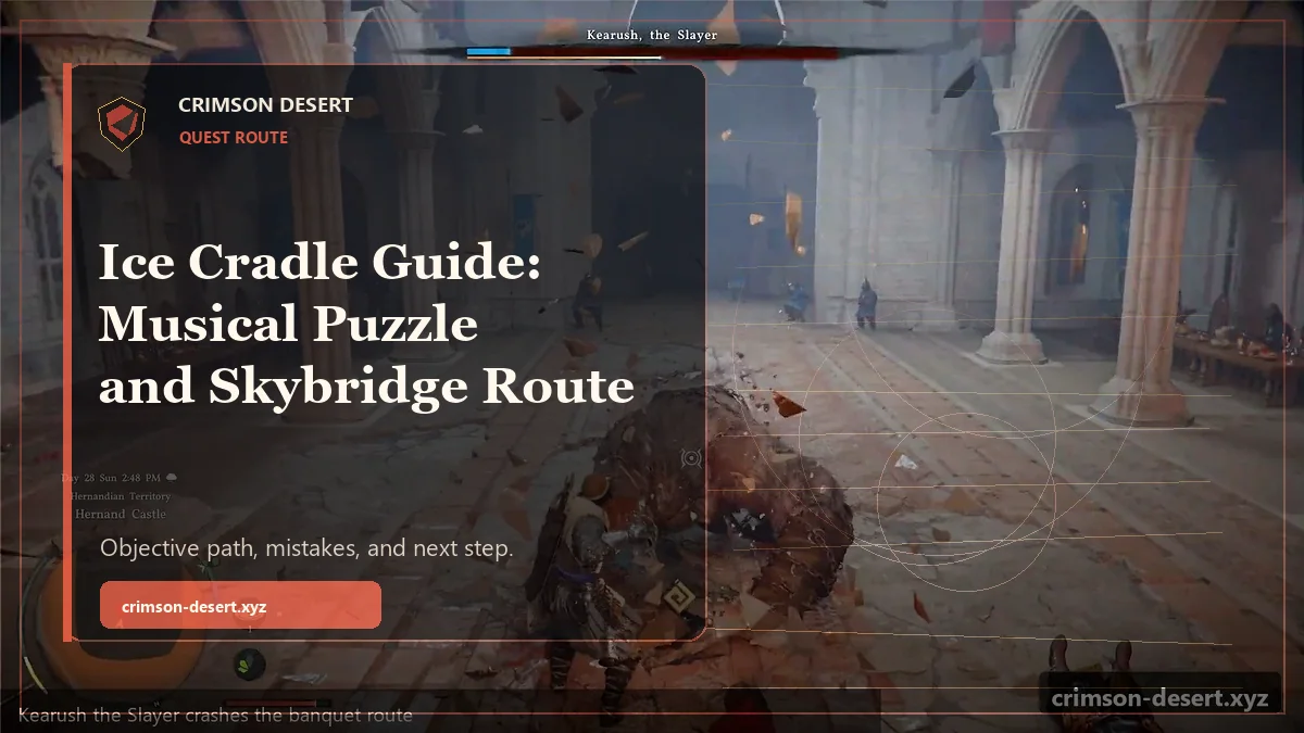 Ice Cradle Crimson Desert Guide: Musical Puzzle and Skybridge Route - polished Crimson Desert guide cover