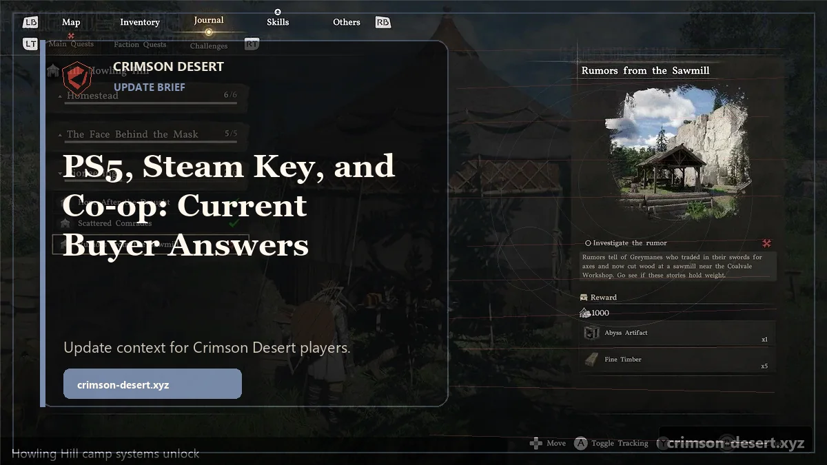 Crimson Desert PS5, Steam Key, and Co-op: Current Buyer Answers - polished Crimson Desert guide cover
