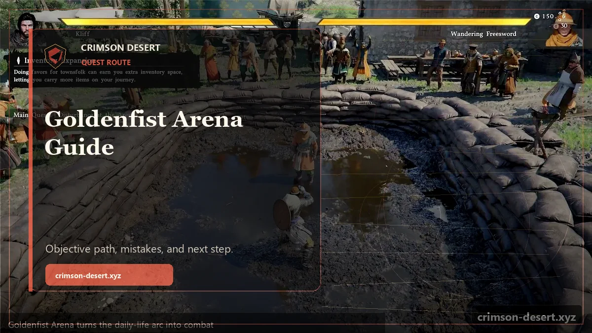 Goldenfist Arena Crimson Desert Guide - polished Crimson Desert guide cover