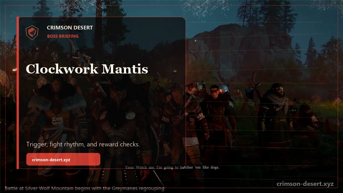 Clockwork Mantis - polished Crimson Desert guide cover