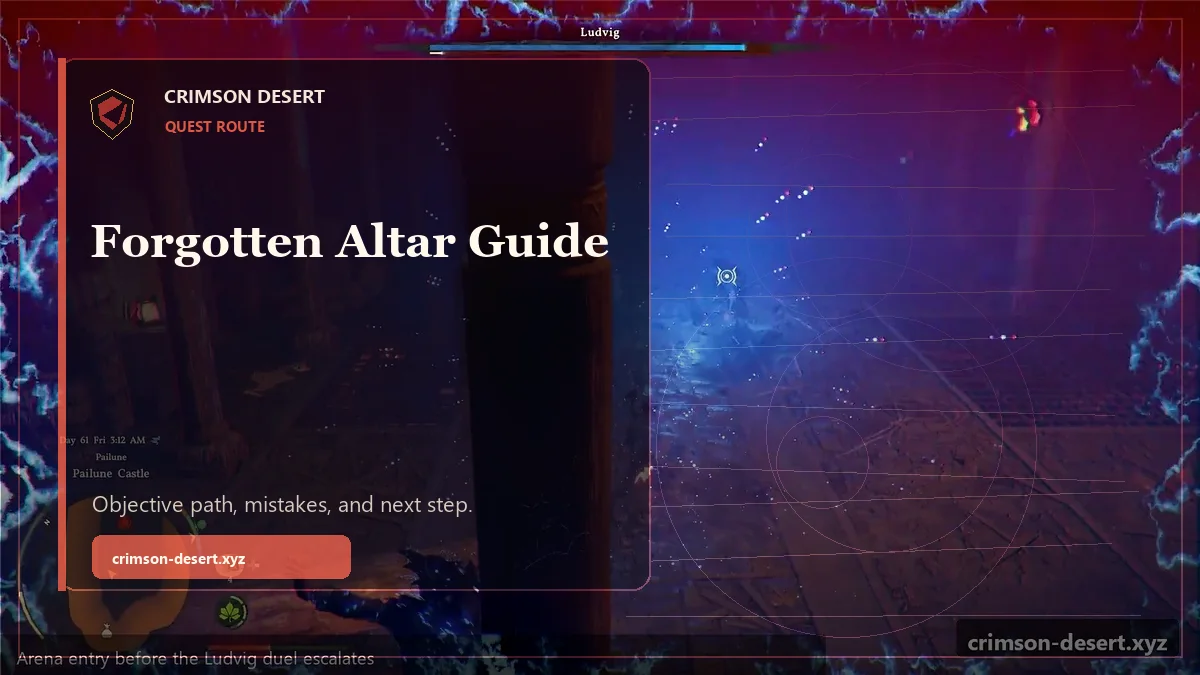 Forgotten Altar Crimson Desert Guide - polished Crimson Desert guide cover