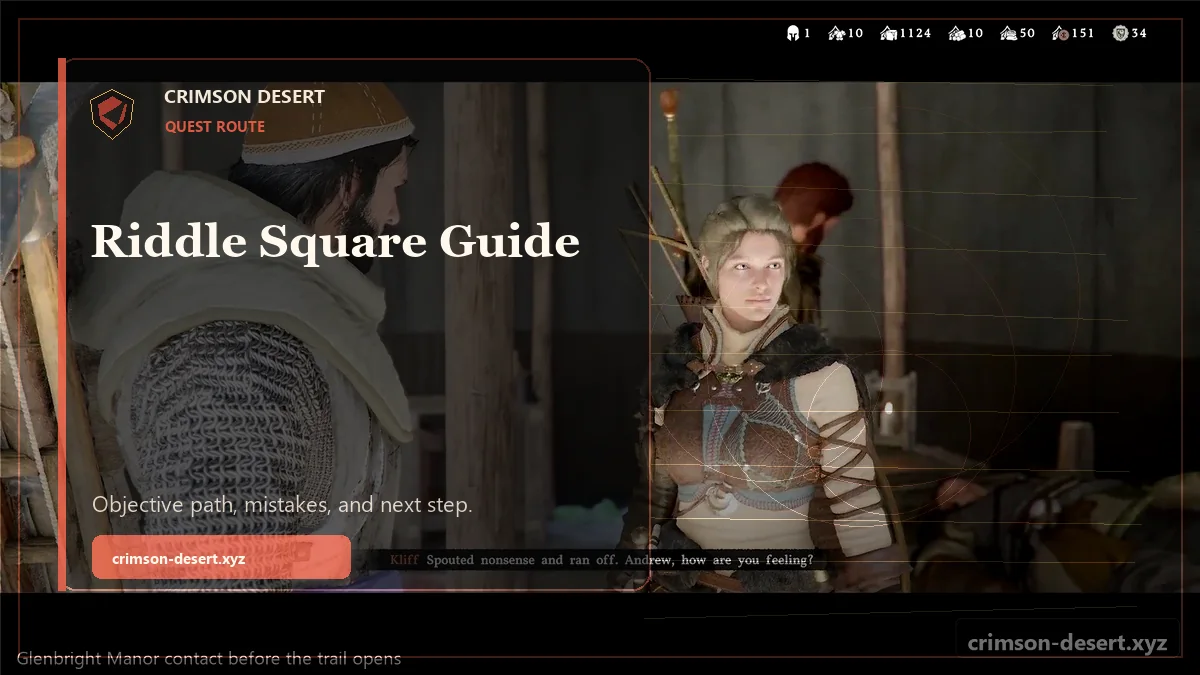 Crimson Desert Riddle Square Guide - polished Crimson Desert guide cover