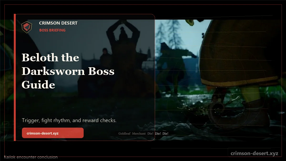 Beloth the Darksworn Crimson Desert Boss Guide - polished Crimson Desert guide cover