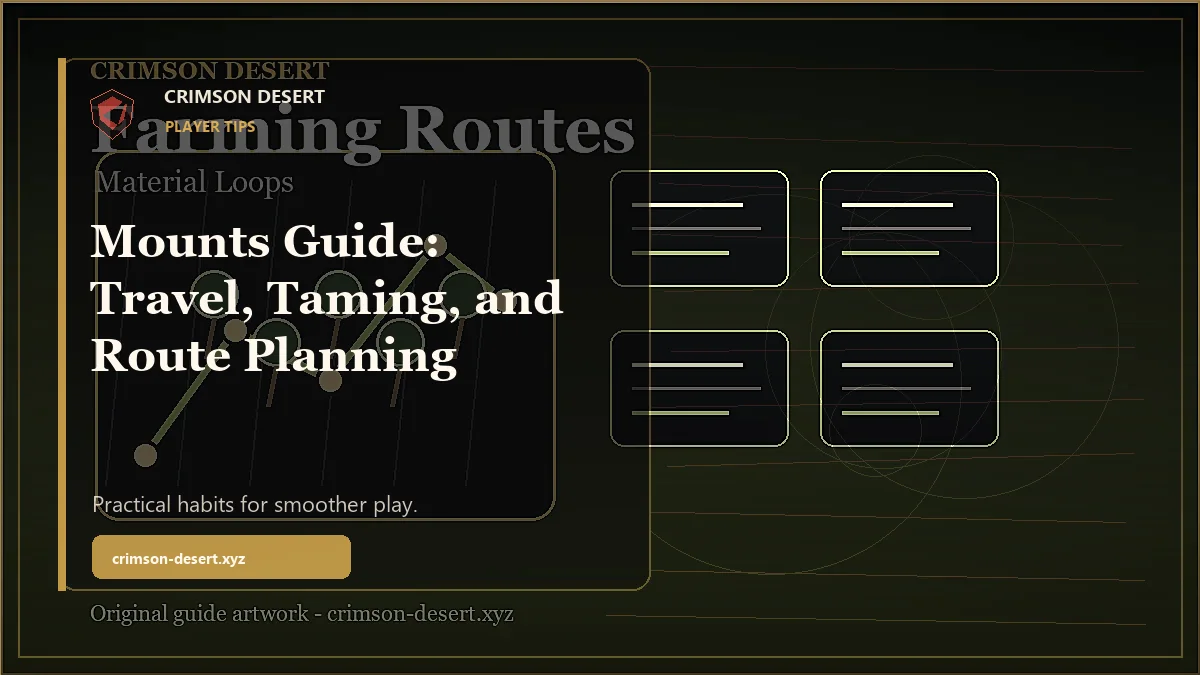 Crimson Desert Mounts Guide: Travel, Taming, and Route Planning - polished Crimson Desert guide cover