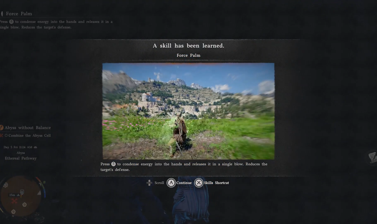Crimson Desert gameplay screenshot for an English guide on crimson-desert.xyz.