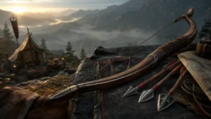 Illustrative hunting bow and arrows for the Crimson Desert best bow build guide