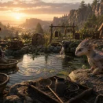 Crimson Desert Baby Wyvern and pond guide cover art