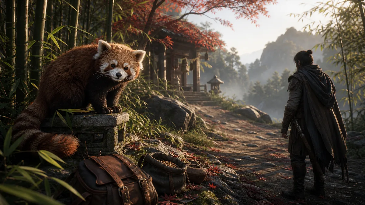 Crimson Desert red panda location and pet notes cover art