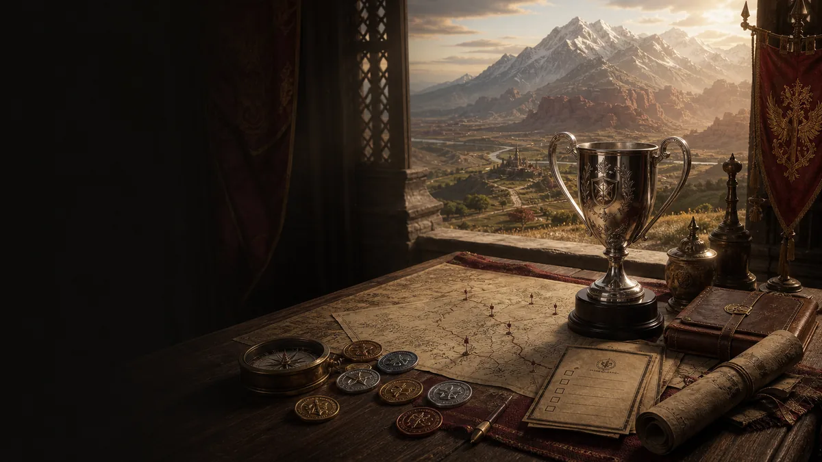 Crimson Desert trophy guide and platinum roadmap cover art