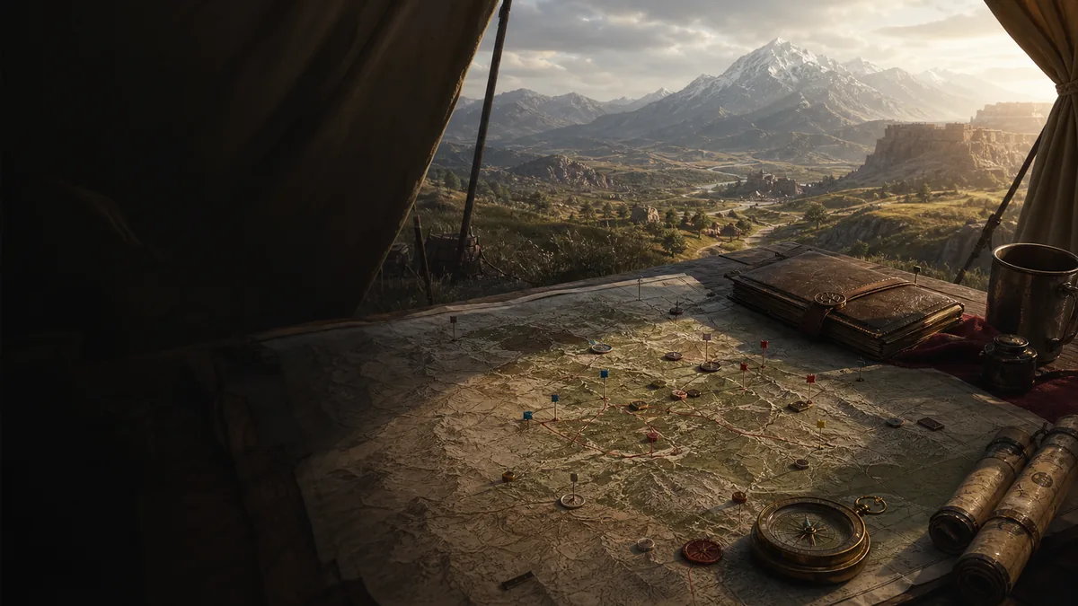 Crimson Desert map and interactive map guide cover art
