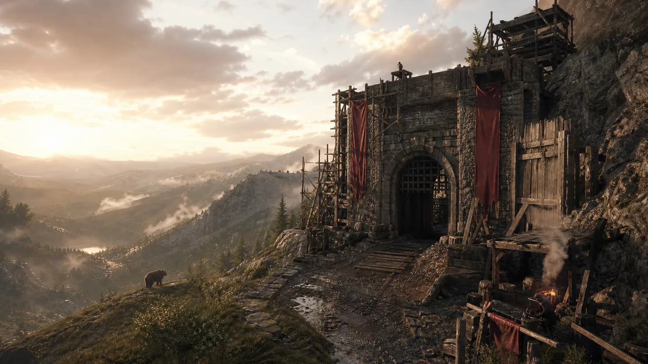 Illustrative reclaimed Hoenmark fortress gate for the Crimson Desert patch guide