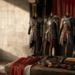 Illustrative armor and weapon workshop for the Crimson Desert new gear guide