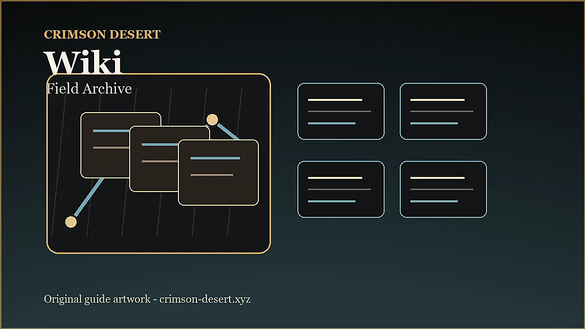 Crimson Desert systems wiki and field archive visual