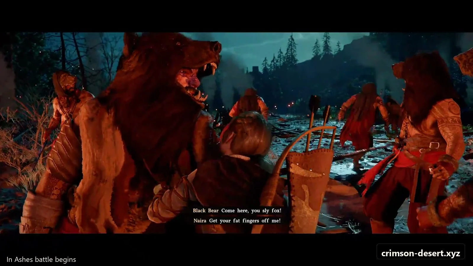 Crimson Desert in-game screenshot illustrating In Ashes Attack (Step 3)
