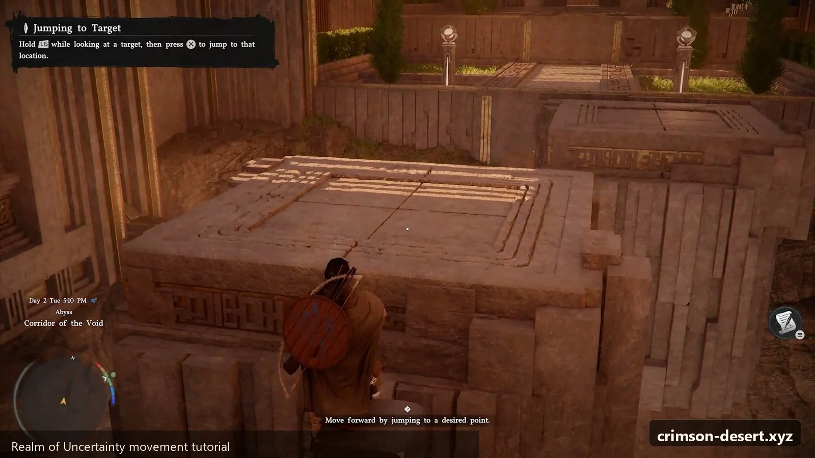 Crimson Desert in-game screenshot illustrating Realm Uncertainty (Step 1)
