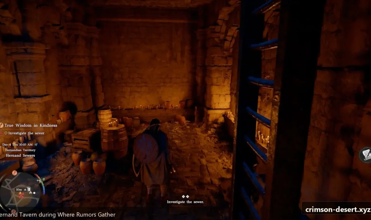 Crimson Desert in-game screenshot illustrating Tavern Rumors (Step 2)
