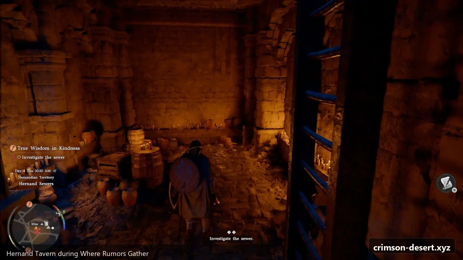 Crimson Desert in-game screenshot illustrating Tavern Rumors (Step 2)