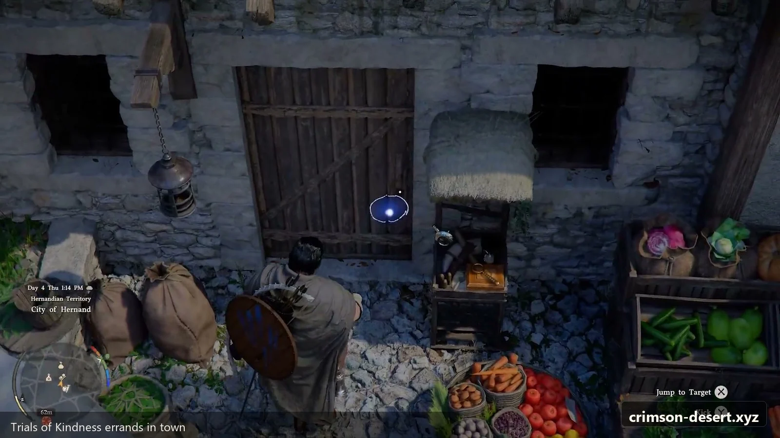 Crimson Desert in-game screenshot illustrating Kindness Errands (Step 3)