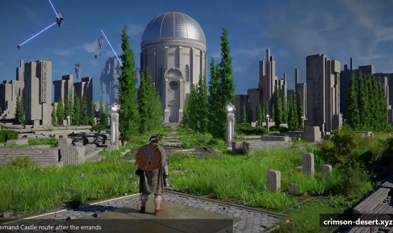 Crimson Desert in-game screenshot illustrating Hernand Castle (Step 4)