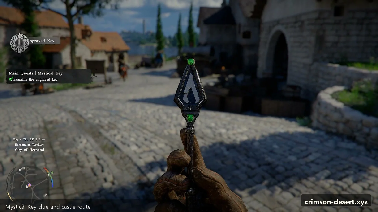 Crimson Desert in-game screenshot illustrating Mystical Key (Step 1)