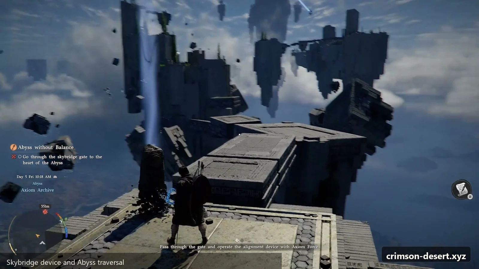 Crimson Desert in-game screenshot illustrating Skybridge (Step 3)