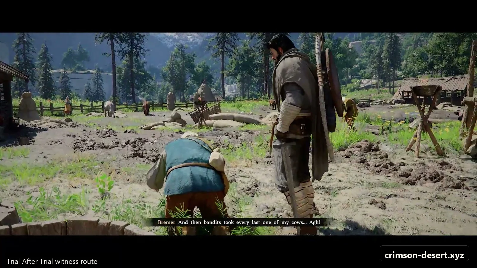 Crimson Desert in-game screenshot illustrating Witness Camp (Step 2)