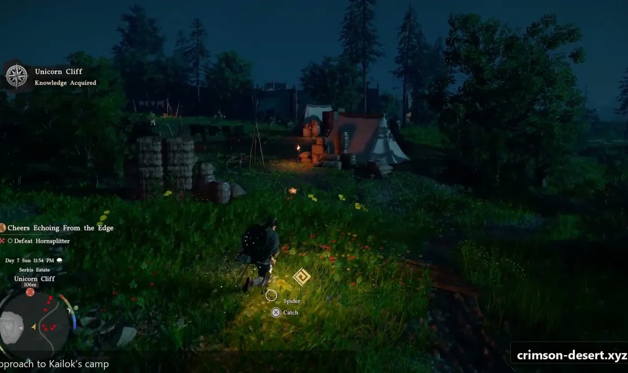 Crimson Desert in-game screenshot illustrating Boss Approach (Step 1)