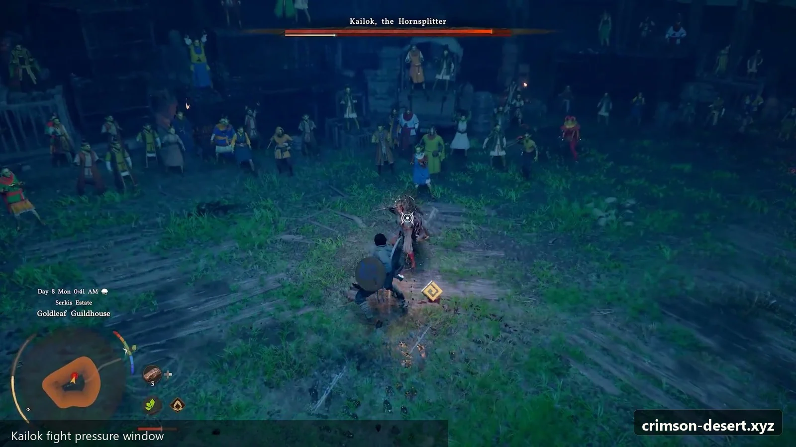Crimson Desert in-game screenshot illustrating Kailok Fight (Step 2)