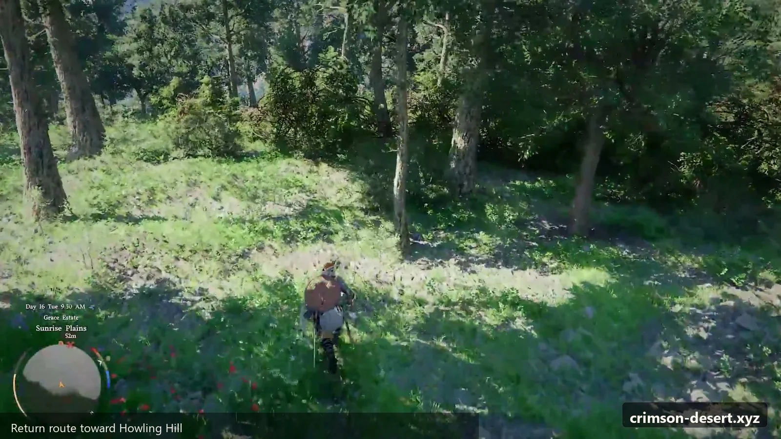 Crimson Desert in-game screenshot illustrating Return To Howling Hill (Step 1)
